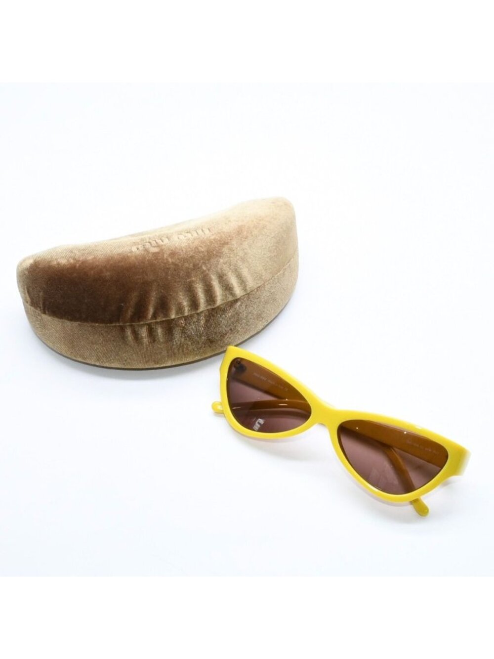 Miu Miu Sunglasses Eyewear Cat Eye Yellow Brown